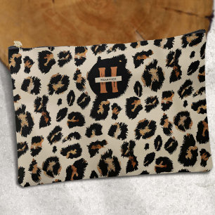 Bolsito Accesorio Grande Piel leopardo, Pettern animal moderno, Monograma
