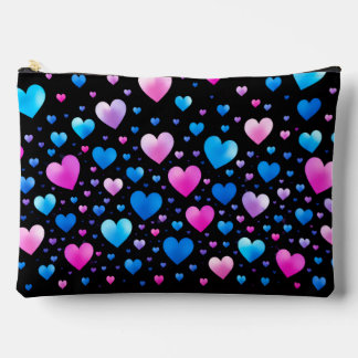 Bolsito Accesorio Grande Pink & Blue Glowing Hearts
