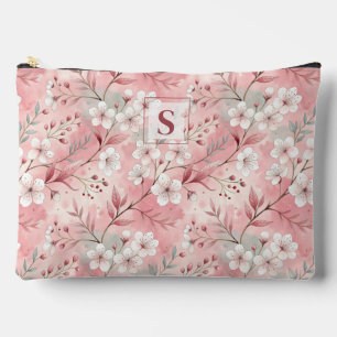 Bolsito Accesorio Grande Pink cherry blossom monogram
