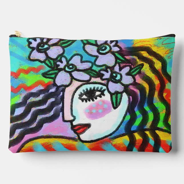 Bolsito Accesorio Grande Pintura digital abstracta original (Anverso)