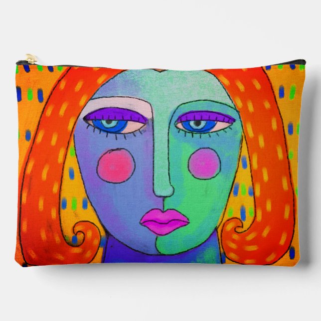 Bolsito Accesorio Grande Pintura digital abstracta original (Anverso)