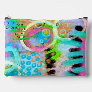 Bolsito Accesorio Grande Pintura digital abstracta salvaje