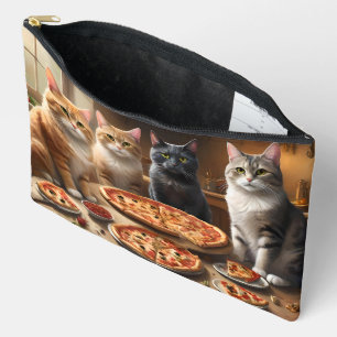Bolsito Accesorio Grande "Pizza Paw-ty: ¡Cuatro gatos cavando!"