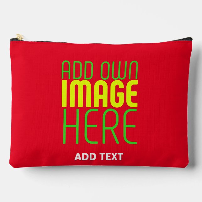BOLSITO ACCESORIO GRANDE PLANTILLA DE TEXTO DE IMAGEN ROJA SIMPLE EDITABLE  (Anverso)