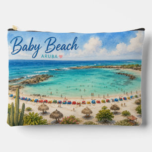 Bolsito Accesorio Grande Playa Baby Aruba Recuerdo de viaje al Caribe