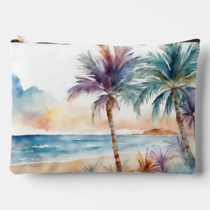 Bolsito Accesorio Grande Playa tropical acuática, palmeras