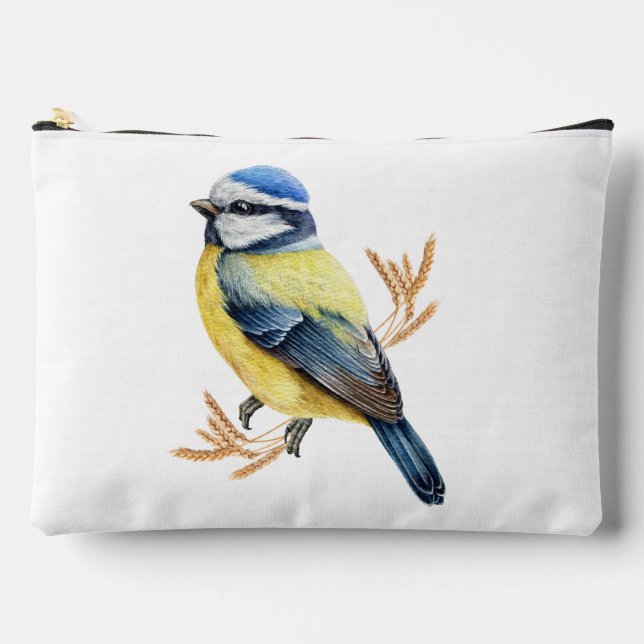 Bolsito Accesorio Grande Plumas de oro (Anverso)