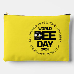 Bolsito Accesorio Grande Polinizador negro amarillo del Día Mundial de la A