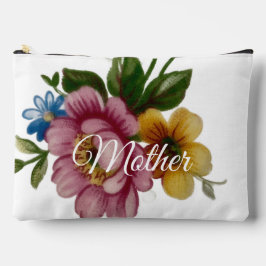 Bolsito Accesorio Grande Porcelain Inspired Floral Print Cut Sew Bag