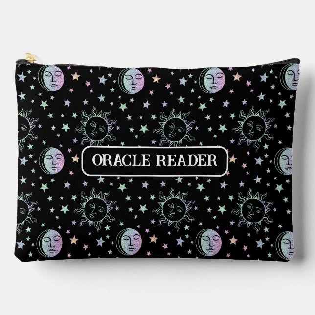 Bolsito Accesorio Grande Pouch de Oracle Celestial Negro (Anverso)