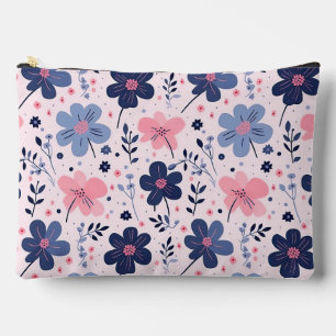 Bolsito Accesorio Grande Prado de flores silvestres azules y rosas suaves E