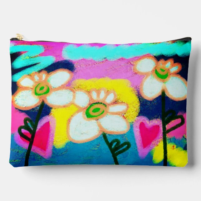 Bolsito Accesorio Grande Pretty Posies Abstract Art (Anverso)