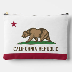 Bolsito Accesorio Grande Print Cut Sew Bag con bandera de California, Estad