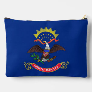 Bolsito Accesorio Grande Print Cut Sew Bag con bandera de Dakota del Norte,