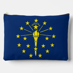 Bolsito Accesorio Grande Print Cut Sew Bag con bandera de Indiana, EE.UU.