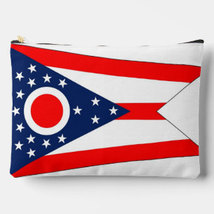 Bolsito Accesorio Grande Print Cut Sew Bag con bandera de Ohio, EE.UU.