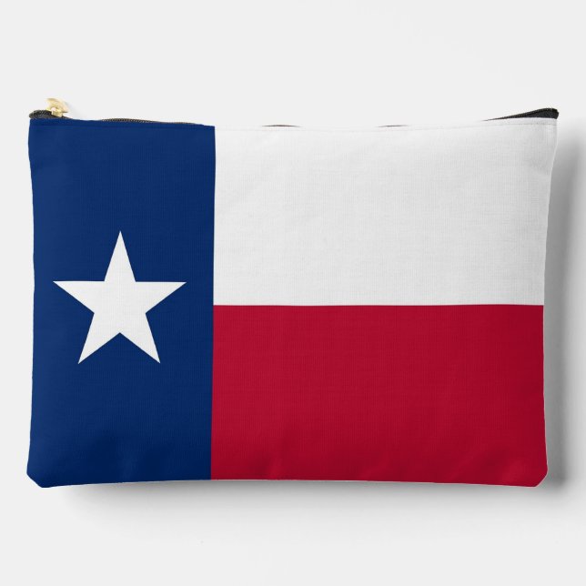 Bolsito Accesorio Grande Print Cut Sew Bag with flag of Texas, USA (Anverso)
