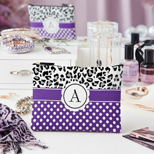 Bolsito Accesorio Grande Puntos femeninos y monograma de estampado de anima