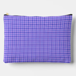 Bolsito Accesorio Grande Purple Blue Plaid Classic Pattern Bright