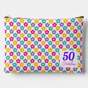 Bolsito Accesorio Grande Púrpura Rosa 50 y Fabuloso Fiesta de Tipografía