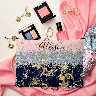 Bolsito Accesorio Grande Purpurina y mármol personalizado