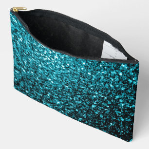 Bolsito Accesorio Grande Purpurinas de imitación azul Aqua