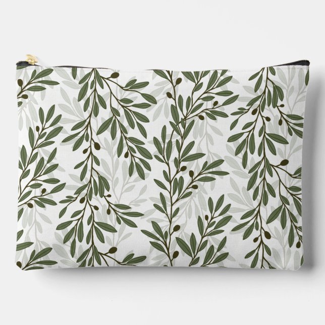 Bolsito Accesorio Grande Rama de árbol de oliva verde (Anverso)