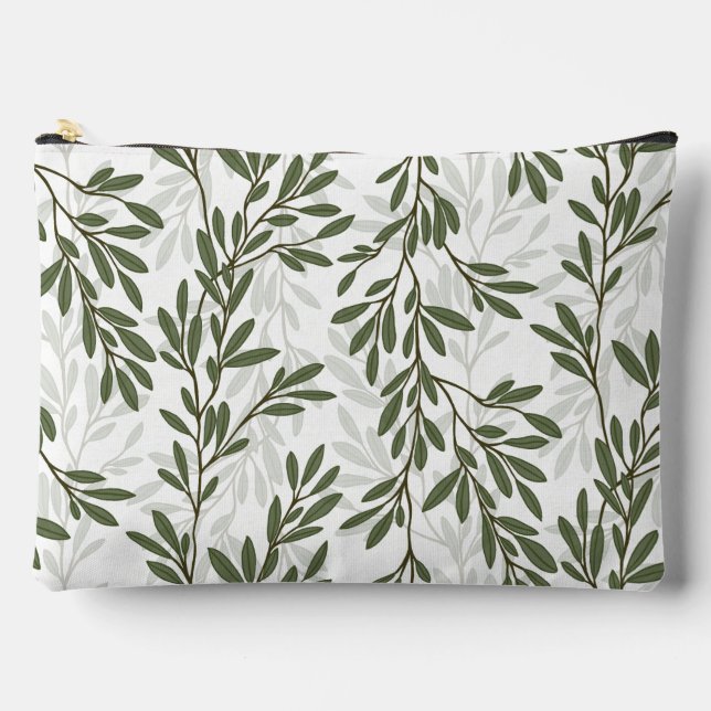 Bolsito Accesorio Grande Rama de árbol de oliva verde (Anverso)