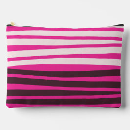 Bolsito Accesorio Grande Rayas blancas y negras rosadas