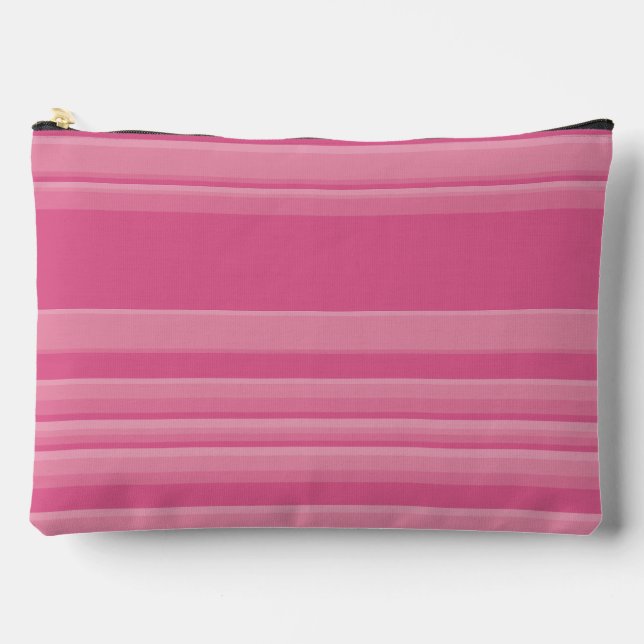 Bolsito Accesorio Grande Rayas complejas en rosa (Anverso)