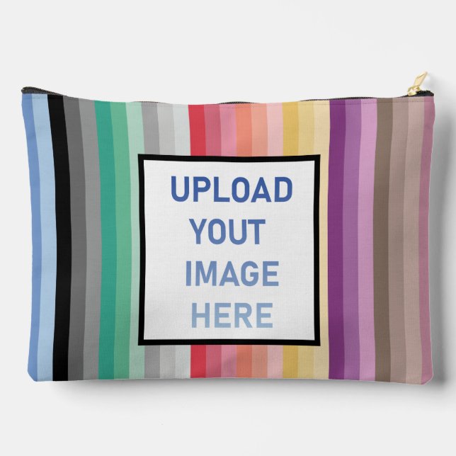 Bolsito Accesorio Grande Rayas de colores (Reverso )