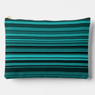 Bolsito Accesorio Grande Rayas Negras Verde Azul Grande