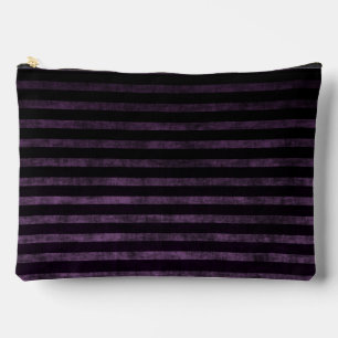 Bolsito Accesorio Grande Rayas Ombre Grunge Negras y Moradas