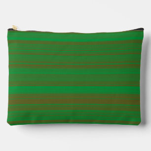 Bolsito Accesorio Grande Rayas Verdes Marrones Grandes