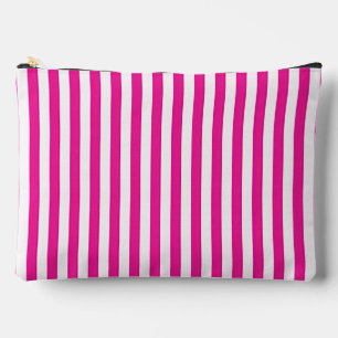 Bolsito Accesorio Grande Rayas verticales minimalistas de rosa caliente y b