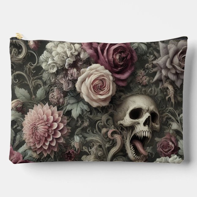 Bolsito Accesorio Grande Reaping in the Rosas - Retrato gótico victoriano (Anverso)
