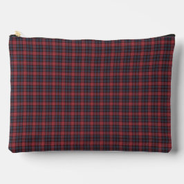 Bolsito Accesorio Grande Red Blue Plaid Tartan Pattern