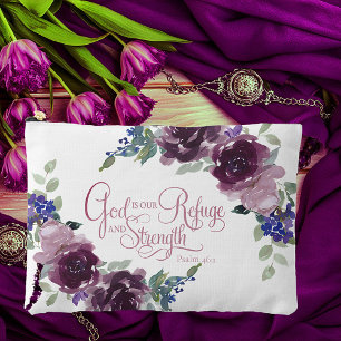 Bolsito Accesorio Grande Refugio y fuerza floral púrpura