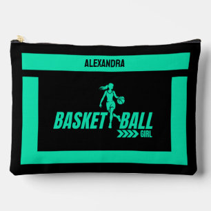 Bolsito Accesorio Grande Regalo de cumpleaños de baloncesto, Chica del juga