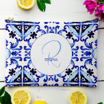 Bolsito Accesorio Grande Regalos de dama de honor talavera azulejos azules<br><div class="desc">Regalos de dama de honor talavera azulejo maiolica azulejos azules monograma bolsa de belleza Pouch accesorio ,  regalos personalizados de fiesta de novias,  regalos para ella,  bolso de belleza</div>