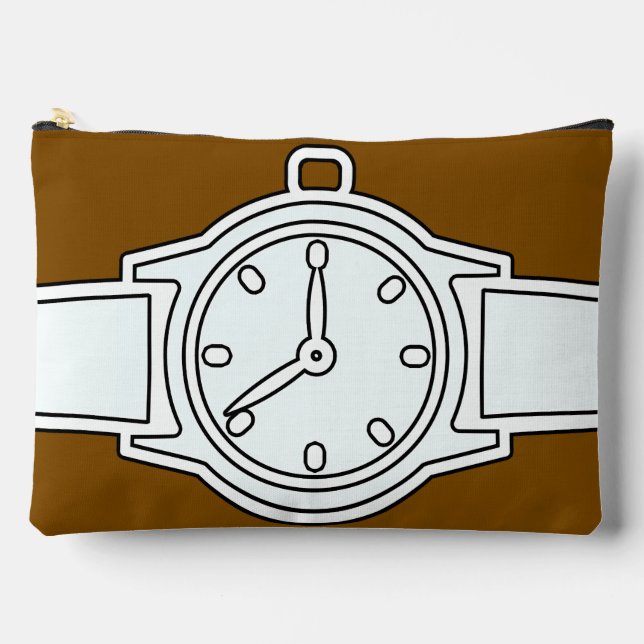 Bolsito Accesorio Grande Reloj de pulsera marrón (Anverso)