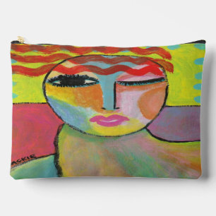 Bolsito Accesorio Grande Retrato abstracto de cabeza roja