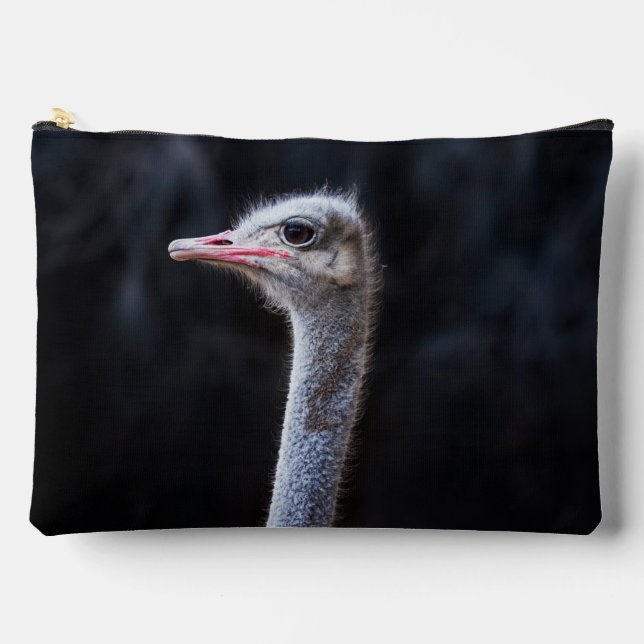 Bolsito Accesorio Grande retrato de avestruz (Anverso)