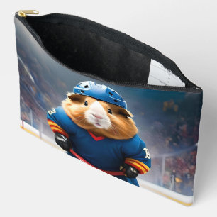 Bolsito Accesorio Grande "Rink Rookie: El cerdo guineano de hockey sobre hi