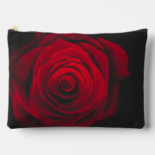 Bolsito Accesorio Grande Rojo rosa sobre el efecto vintage de fondo negro