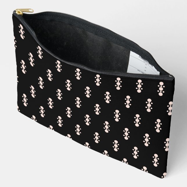 Bolsito Accesorio Grande Rosa en negro (Abierto)