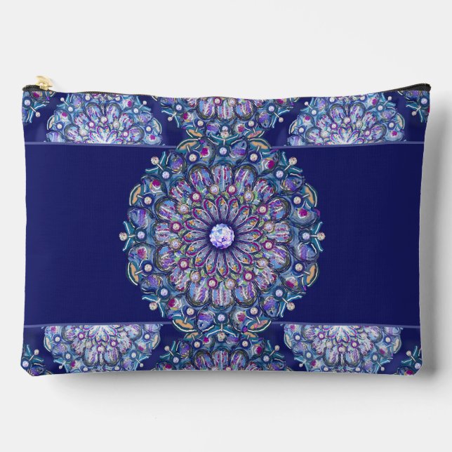 Bolsito Accesorio Grande Rosario azul (Anverso)