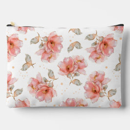 Bolsito Accesorio Grande Rosas rosas y hojas rosas