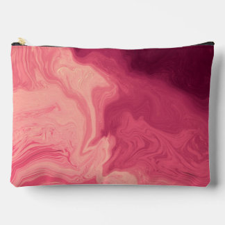 Bolsito Accesorio Grande “Rosé Swirl” Marbled Makeup Bag