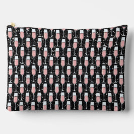 Bolsito Accesorio Grande Rose Wine Pattern